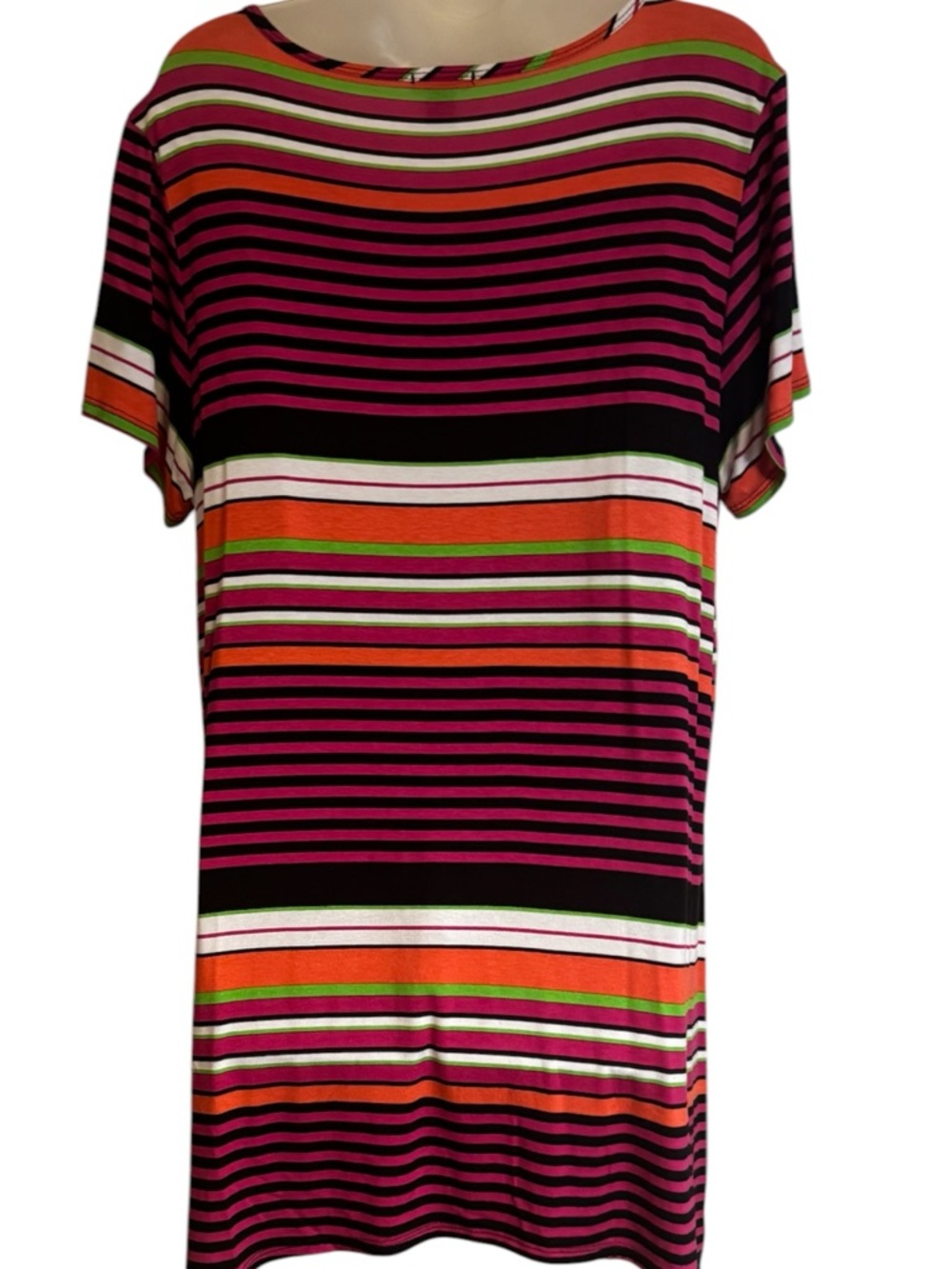 Magenta & Black Striped V-Neck Tunic w/Multicolor Bands PLUS: 1X #14 - Picture 5 of 8